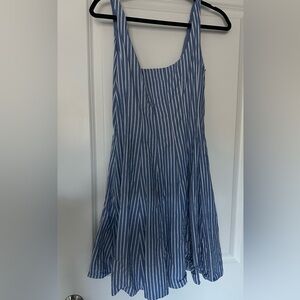 Mini blue striped dress